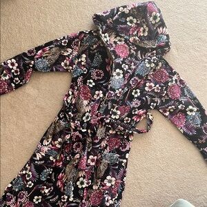 Floral Hooded Women's Jacket